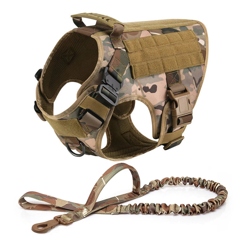 Tactical Dog Harness Leash Set