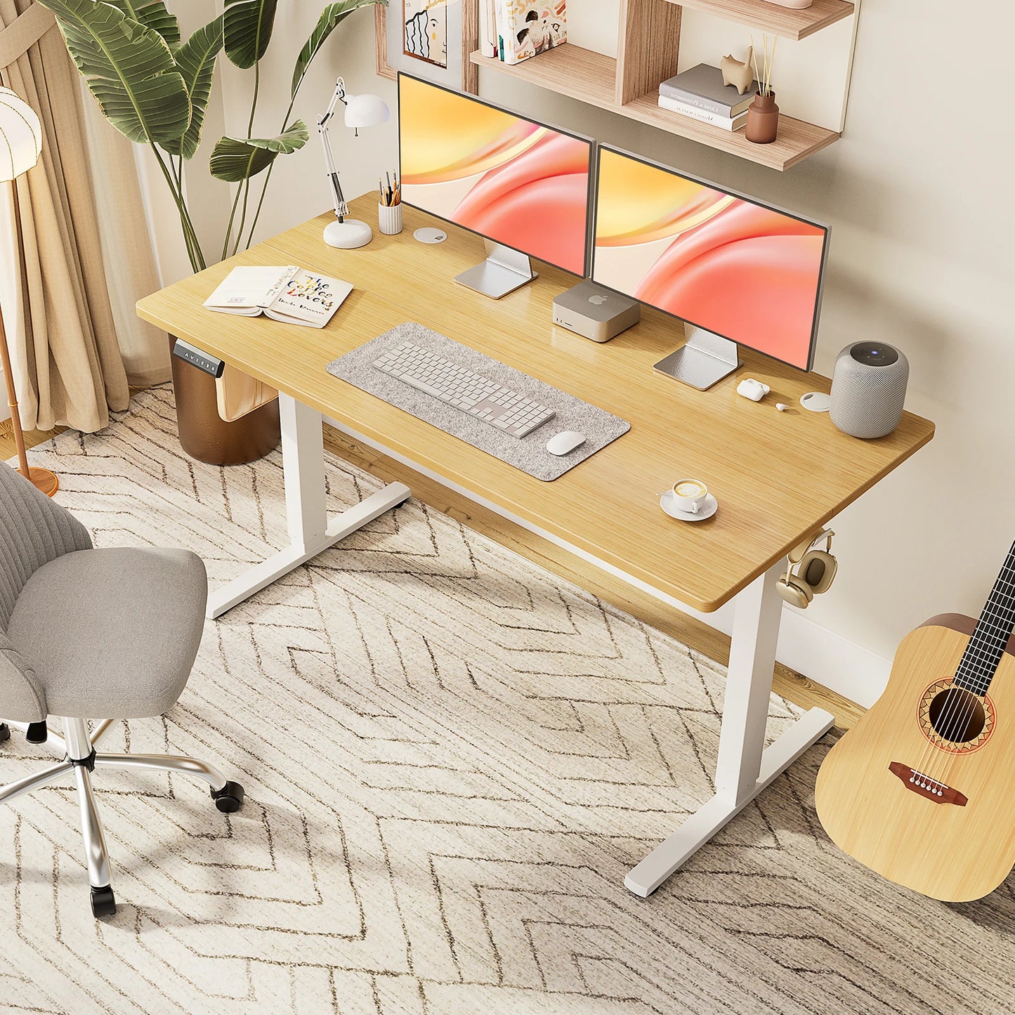 Electric Desk Height Adjustable 63x24 In