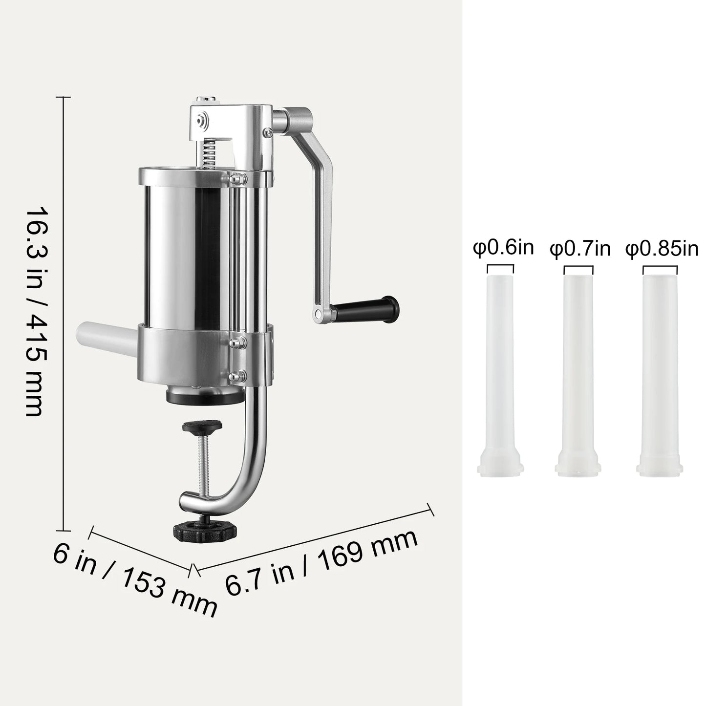 1.5/3L Capacity Vertical Sausage Stuffer