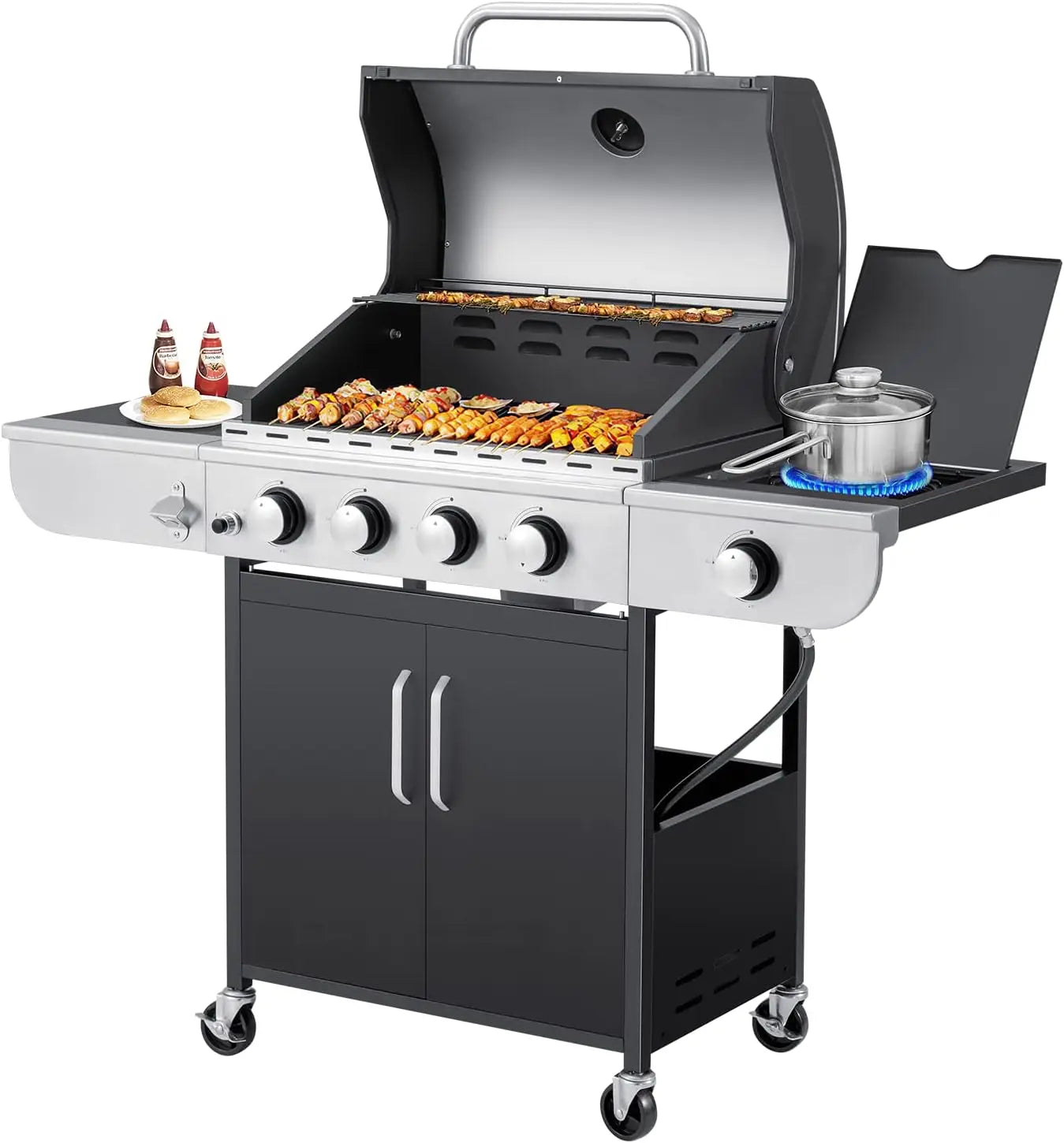 Grill 6 Burner BBQ Propane Gas Grill, 58,000 BTU