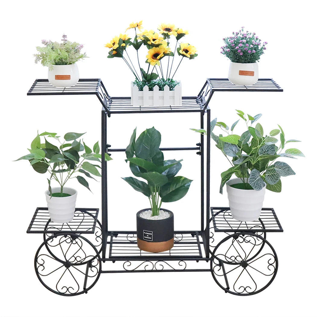 Metal Plant Stand Indoor 6 Tier Garden Cart
