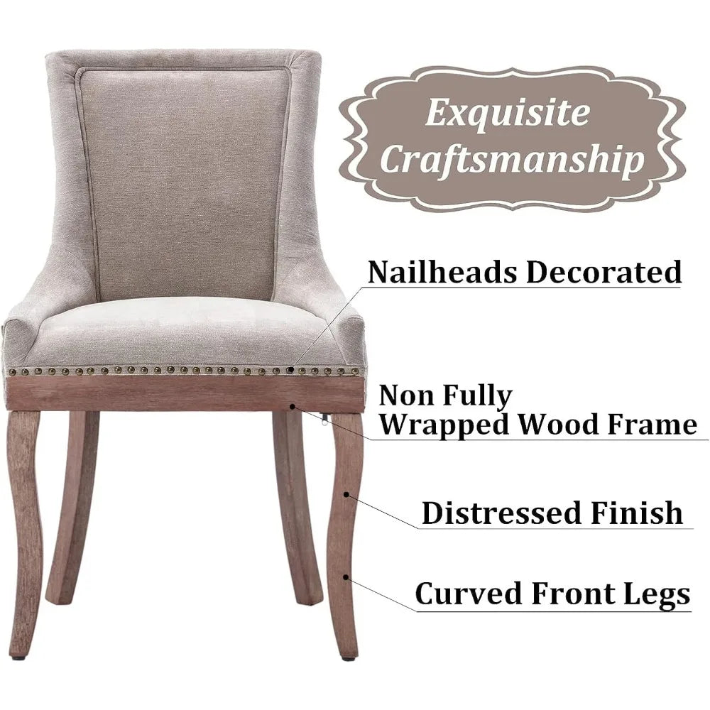 Vintage Upholstered Side Chairs Set of 6