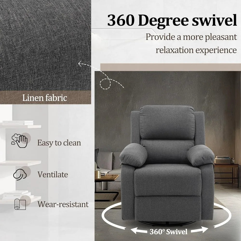 Recliner Chair, 360 Swivel