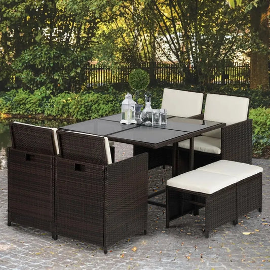 Outdoor Patio Furniture Set 9 Pieces Patio Dining Sets