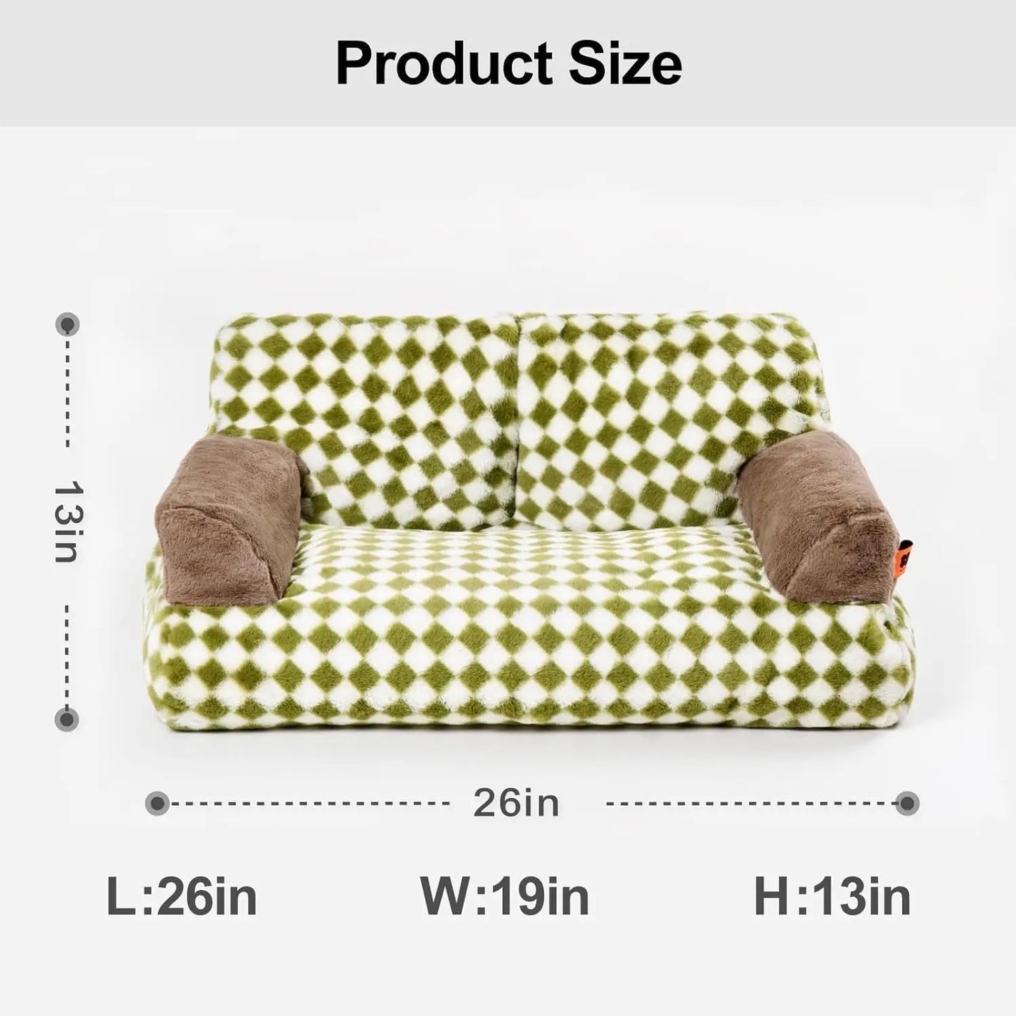 Mewoofun Pet Couch Bed 26×19×13 Inch Washable