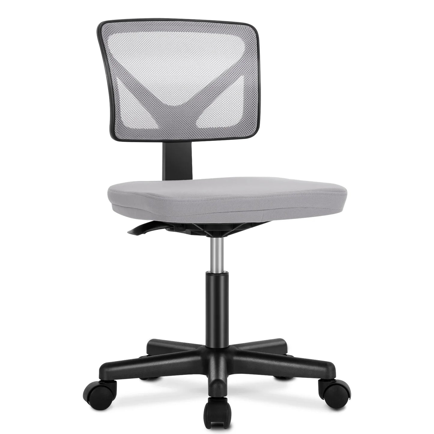Mesh with Lumbar Support Armless Office Chair Low Back