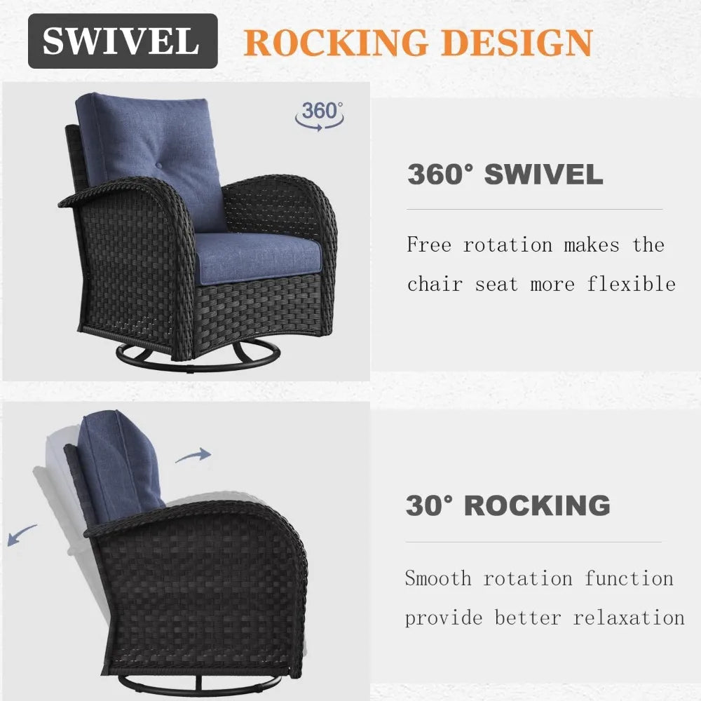 10 Pieces Patio Furniture Sets/ Fire Pit Table