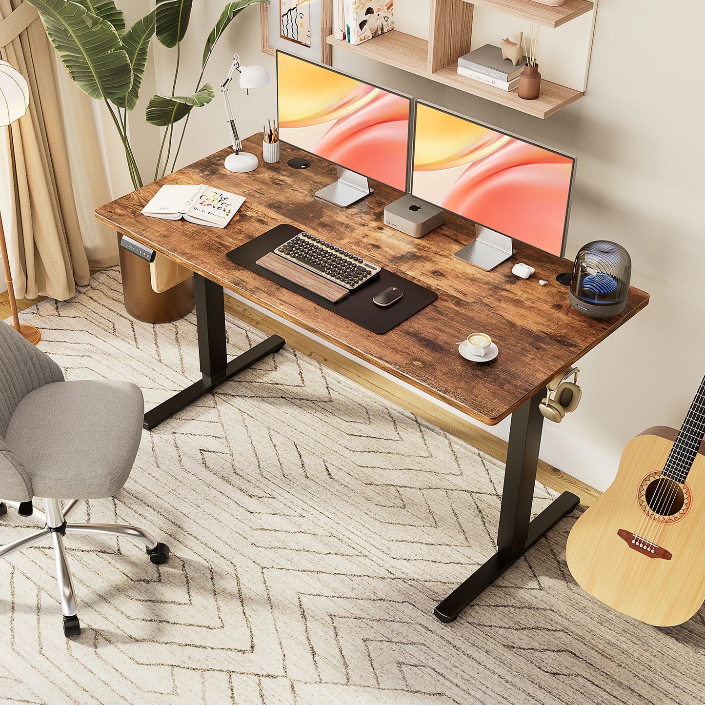 Electric Desk Height Adjustable 63x24 In