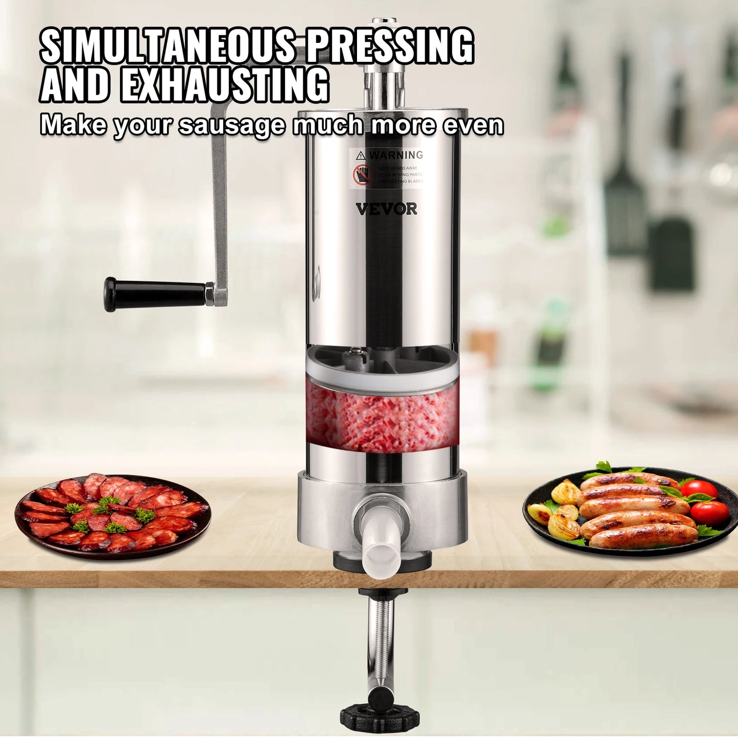 1.5/3L Capacity Vertical Sausage Stuffer