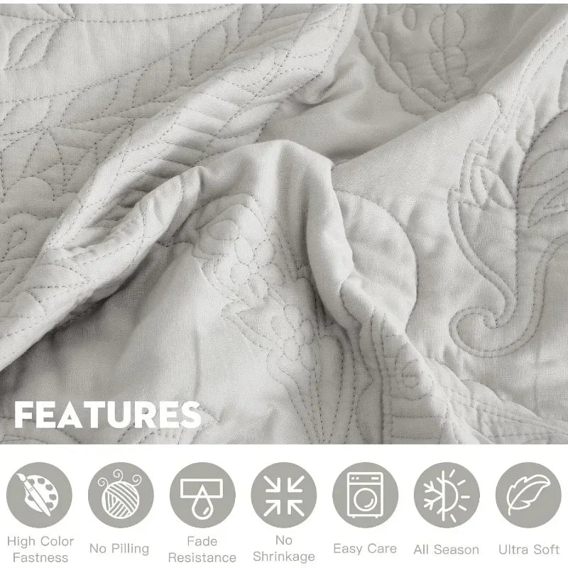 King Size Cotton Comforter Reversible Lightweight Bedding Set