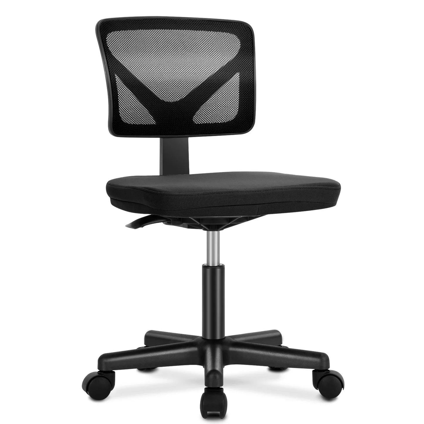 Mesh with Lumbar Support Armless Office Chair Low Back