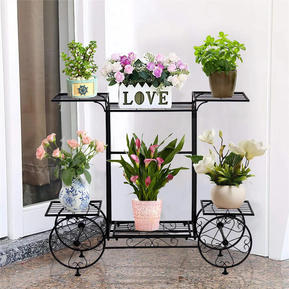 Metal Plant Stand Indoor 6 Tier Garden Cart