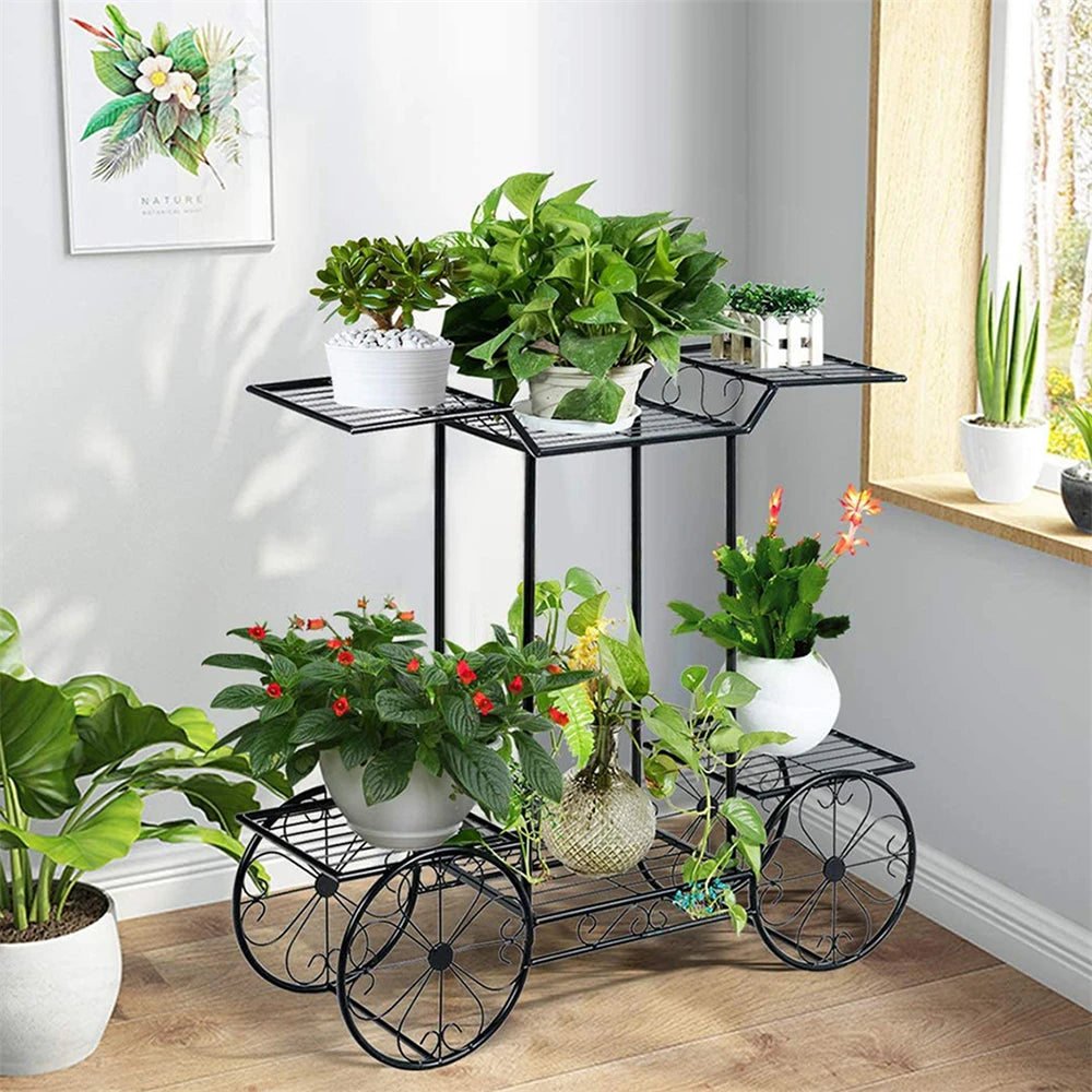 Metal Plant Stand Indoor 6 Tier Garden Cart