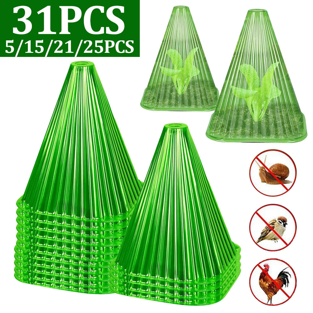 5-31PCS Green Garden Cloches