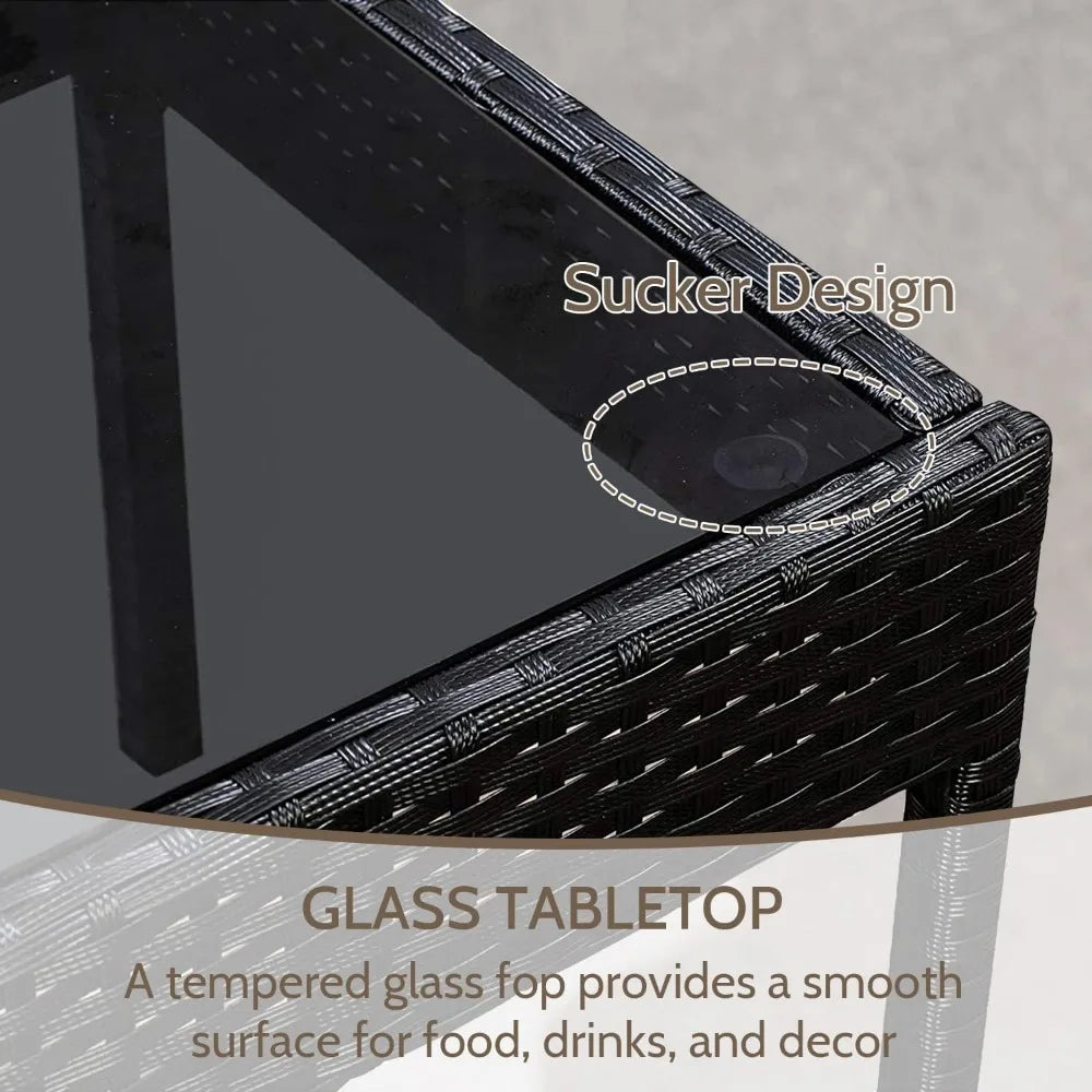 Patio Furniture Set 4 Pieces Outdoor Rattan Chair Wicker Sofa