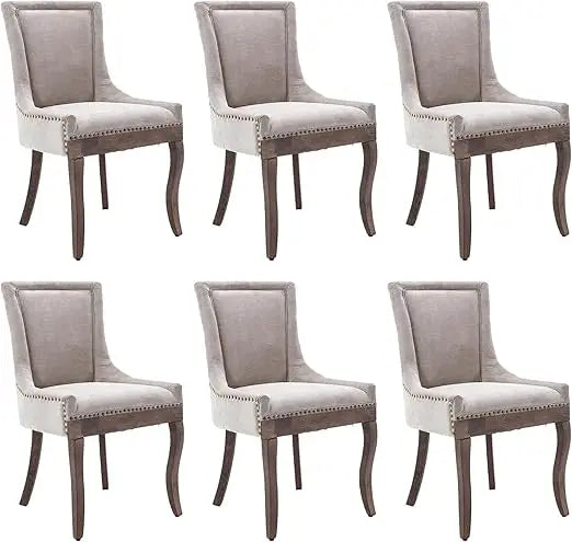 Vintage Upholstered Side Chairs Set of 6