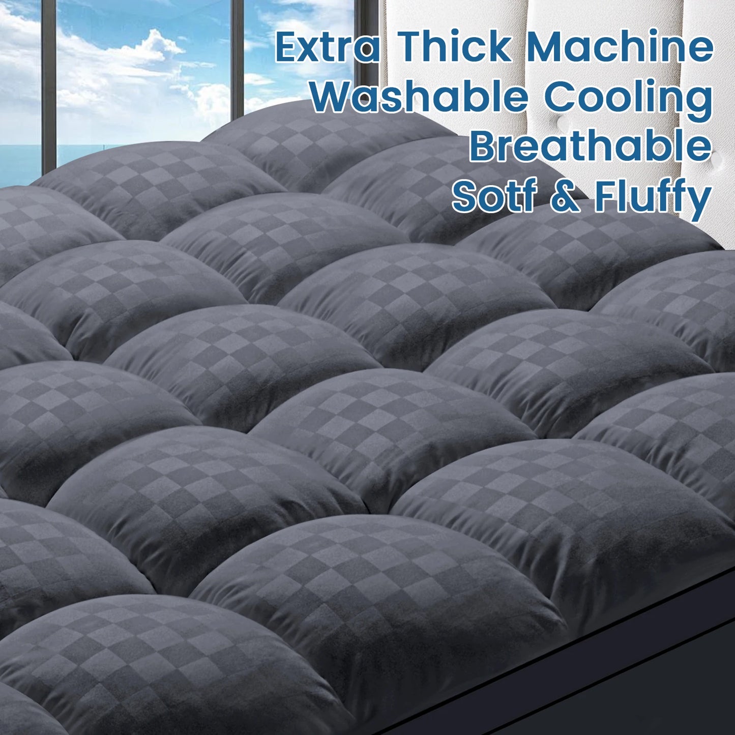 Extra Thick Mattress Pad Cover
