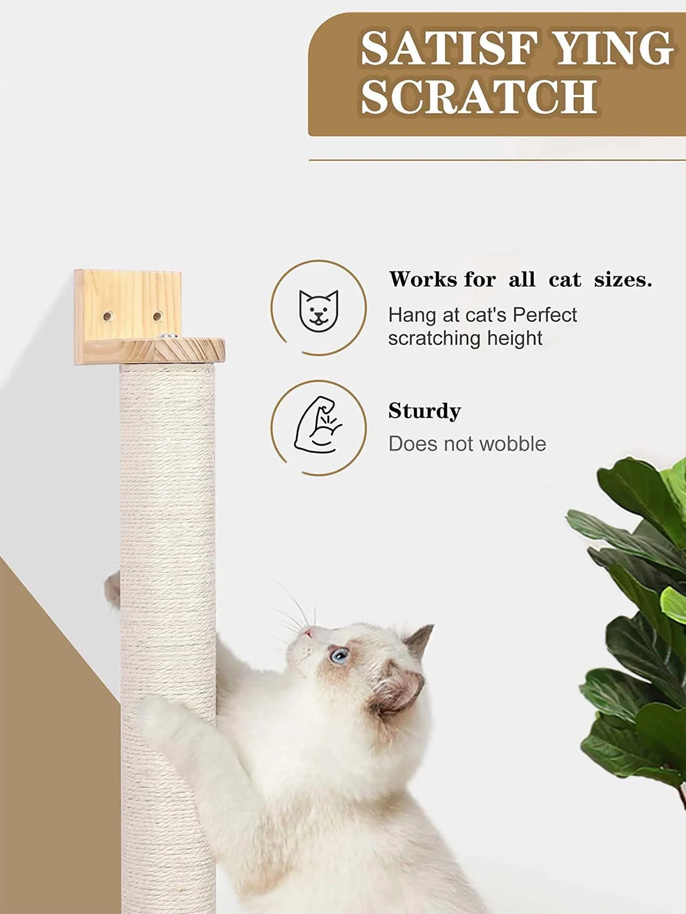 Cat Scratching Post Wall Mounted