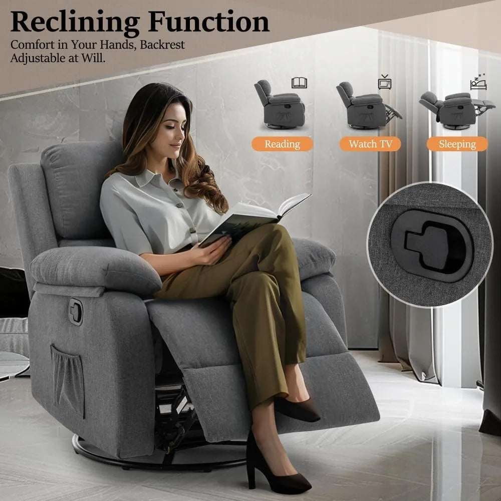 Recliner Chair, 360 Swivel