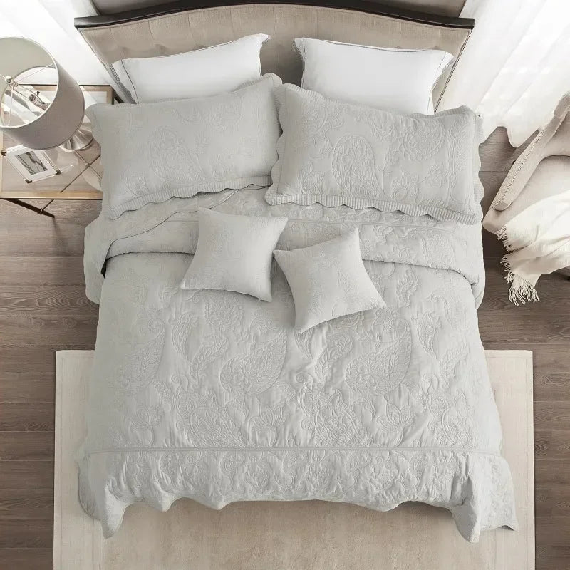 King Size Cotton Comforter Reversible Lightweight Bedding Set