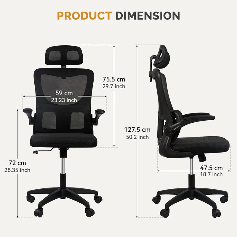 Ergonomic High Back Chair Mesh