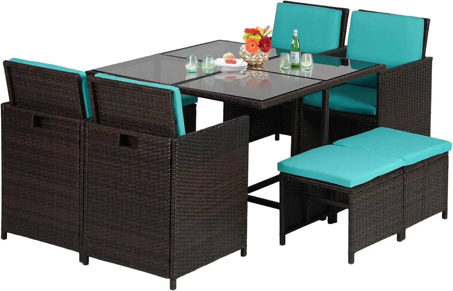 Outdoor Patio Furniture Set 9 Pieces Patio Dining Sets