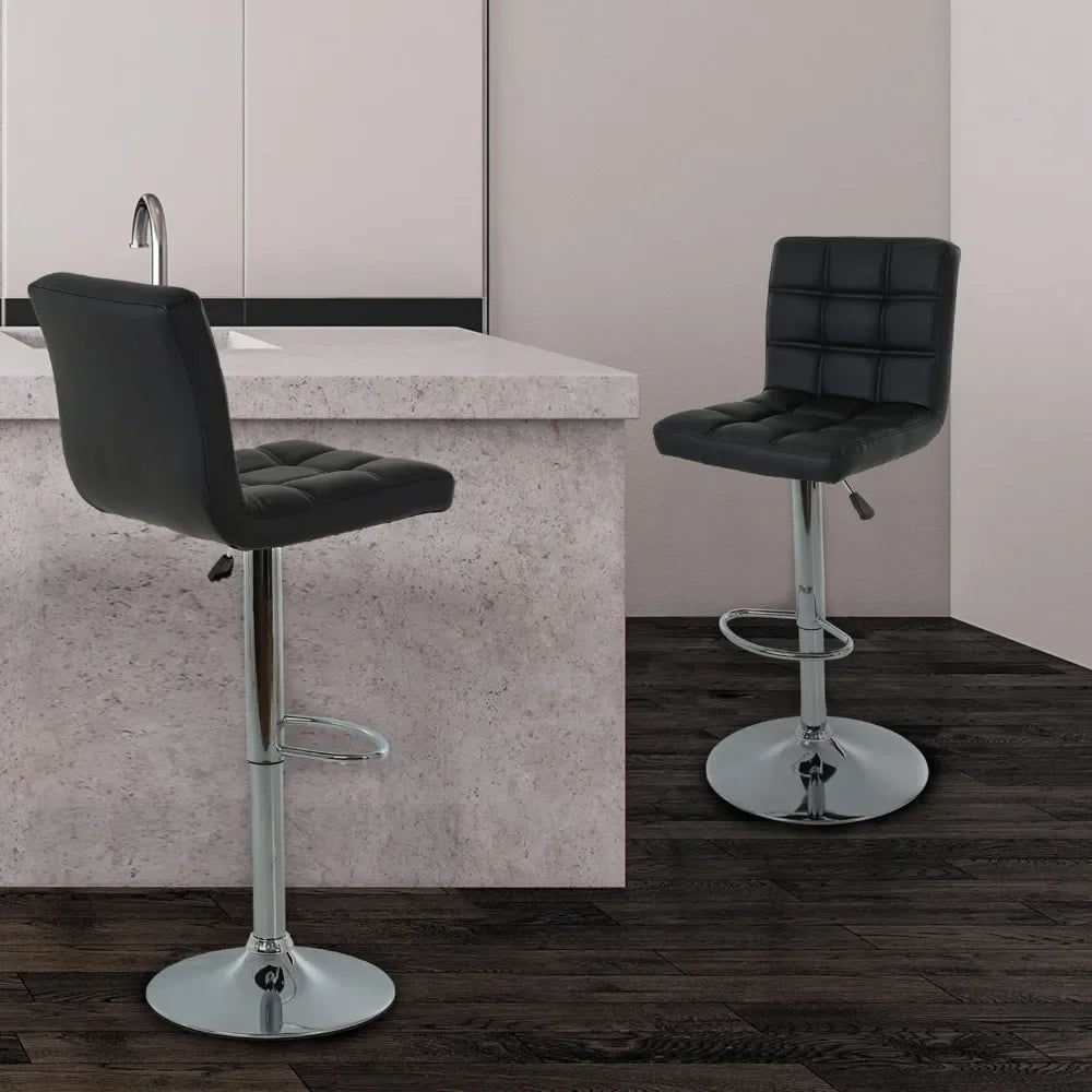 Bar Stool Set of 2 Barstools Height Adjustable