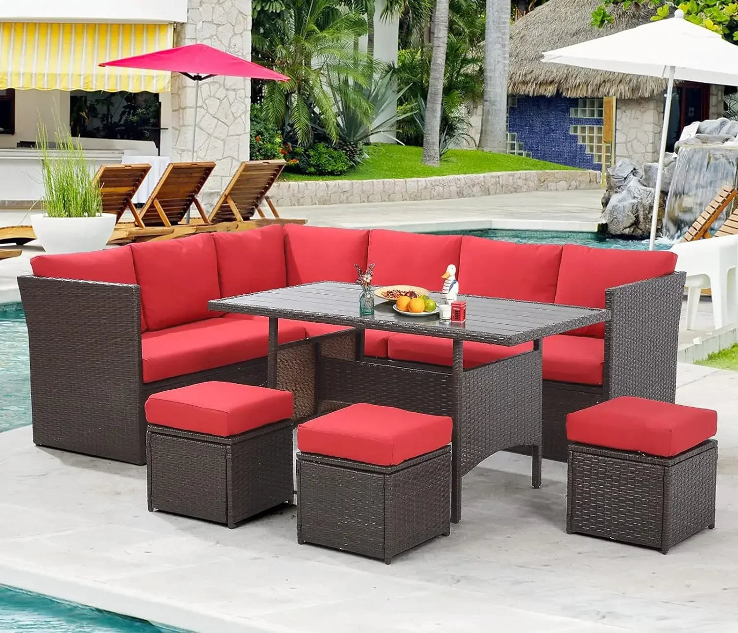 Patio Furniture Set 7 Pieces