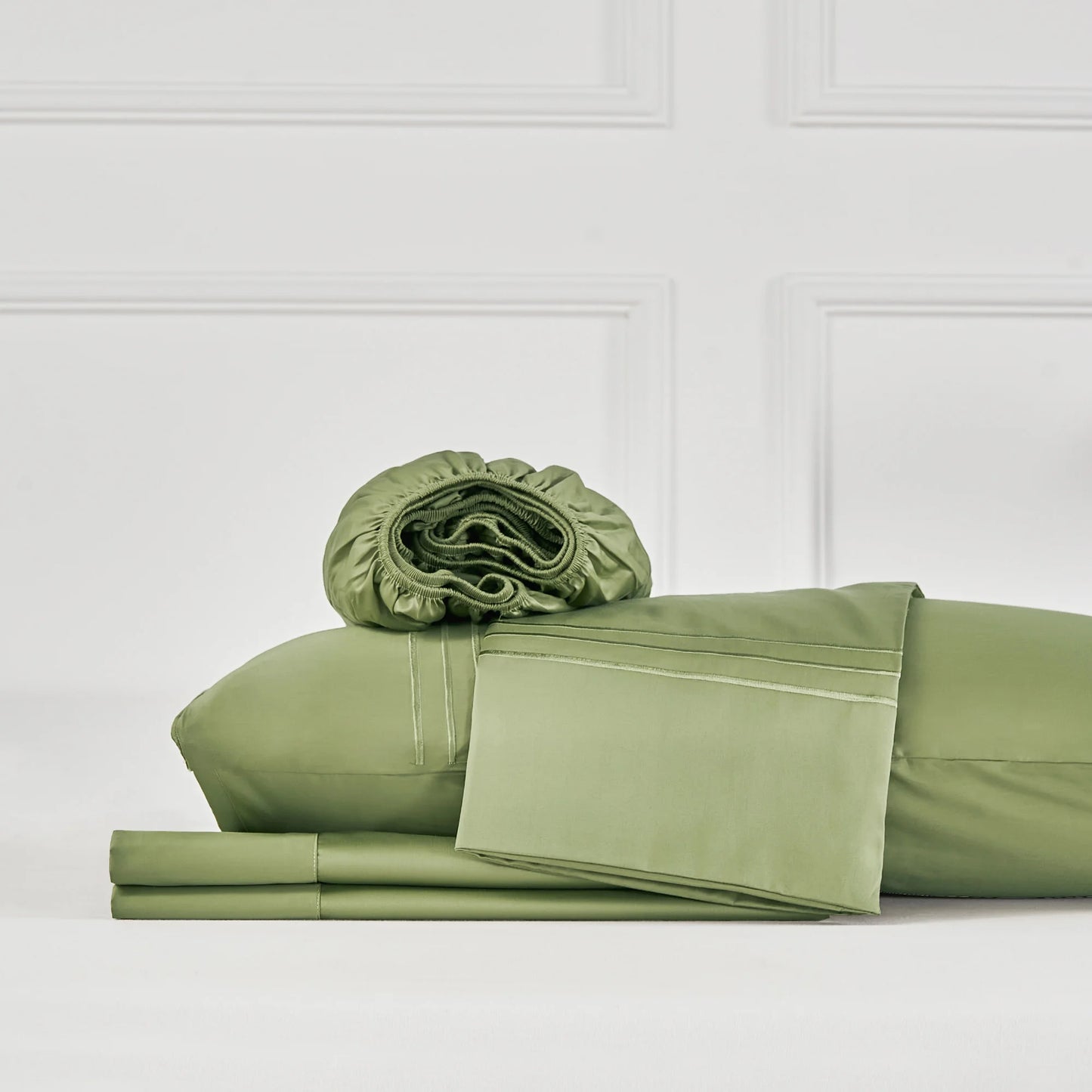 JELLYMONI 400 Thread Count 100% Cotton Sateen Sheet Sets, Extra Soft Bedding Cooling Sheets - 16" Deep Pockets Bed Set