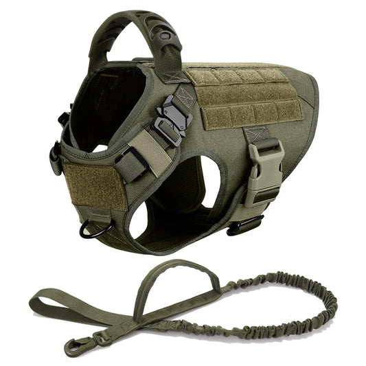 Tactical Dog Harness Leash Set