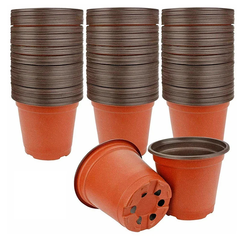 75Pcs Flexible Plant Nursery Pots Seed Starting Pots Plastic