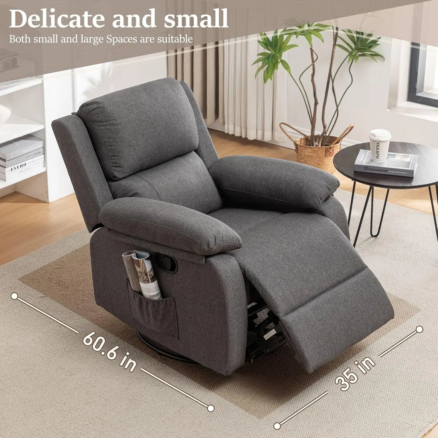 Recliner Chair, 360 Swivel Rocker