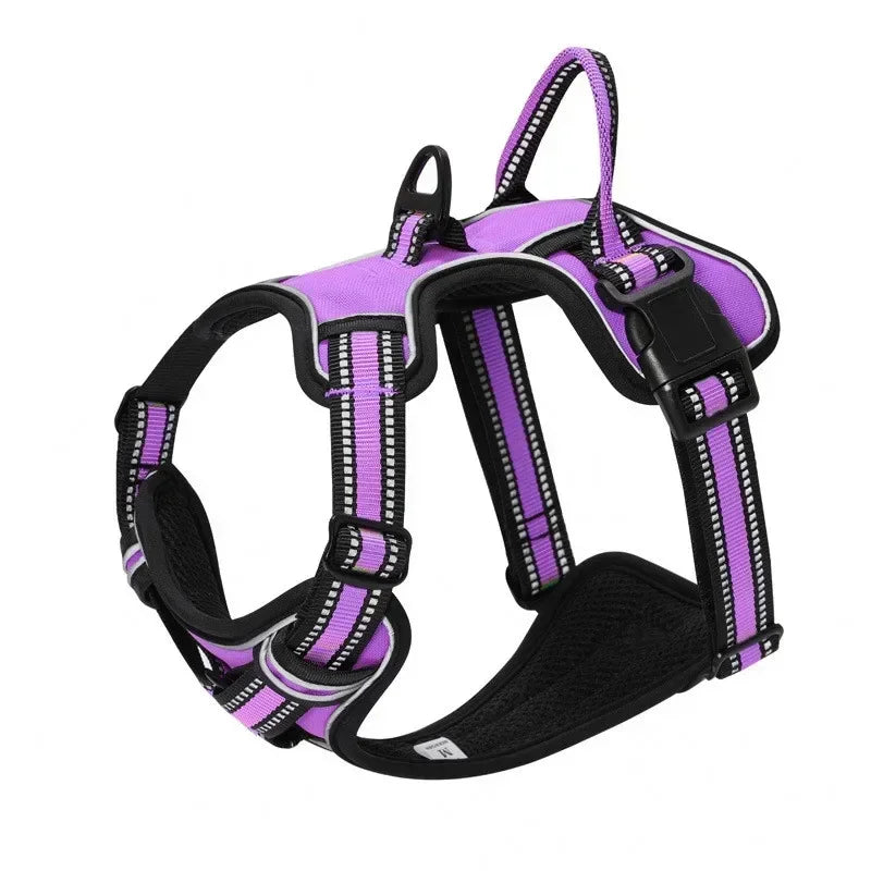 Adjustable Nylon Dog Harness Vest Reflective Soft Breathable