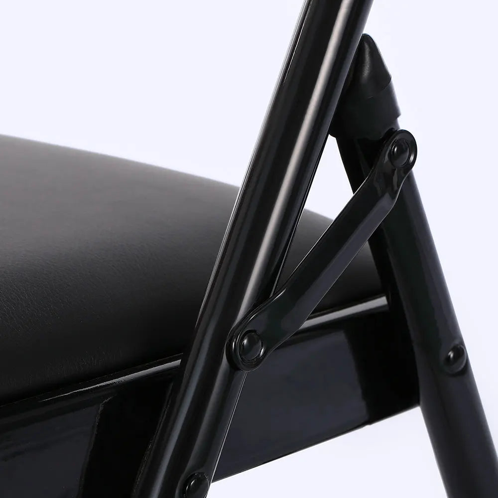 4pcs Elegant Foldable Iron & PVC Chairs