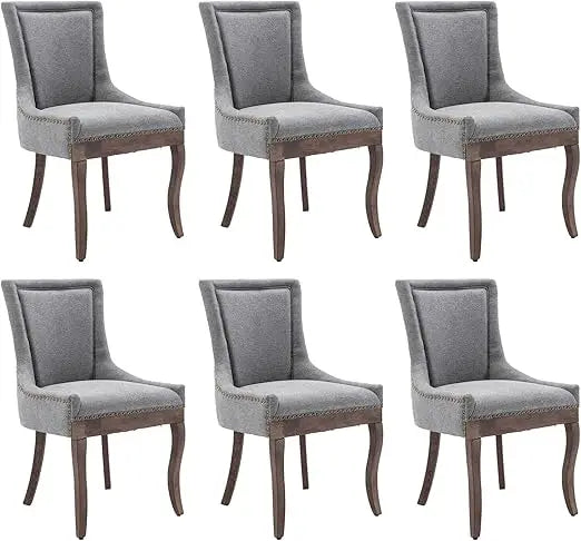 Vintage Upholstered Side Chairs Set of 6