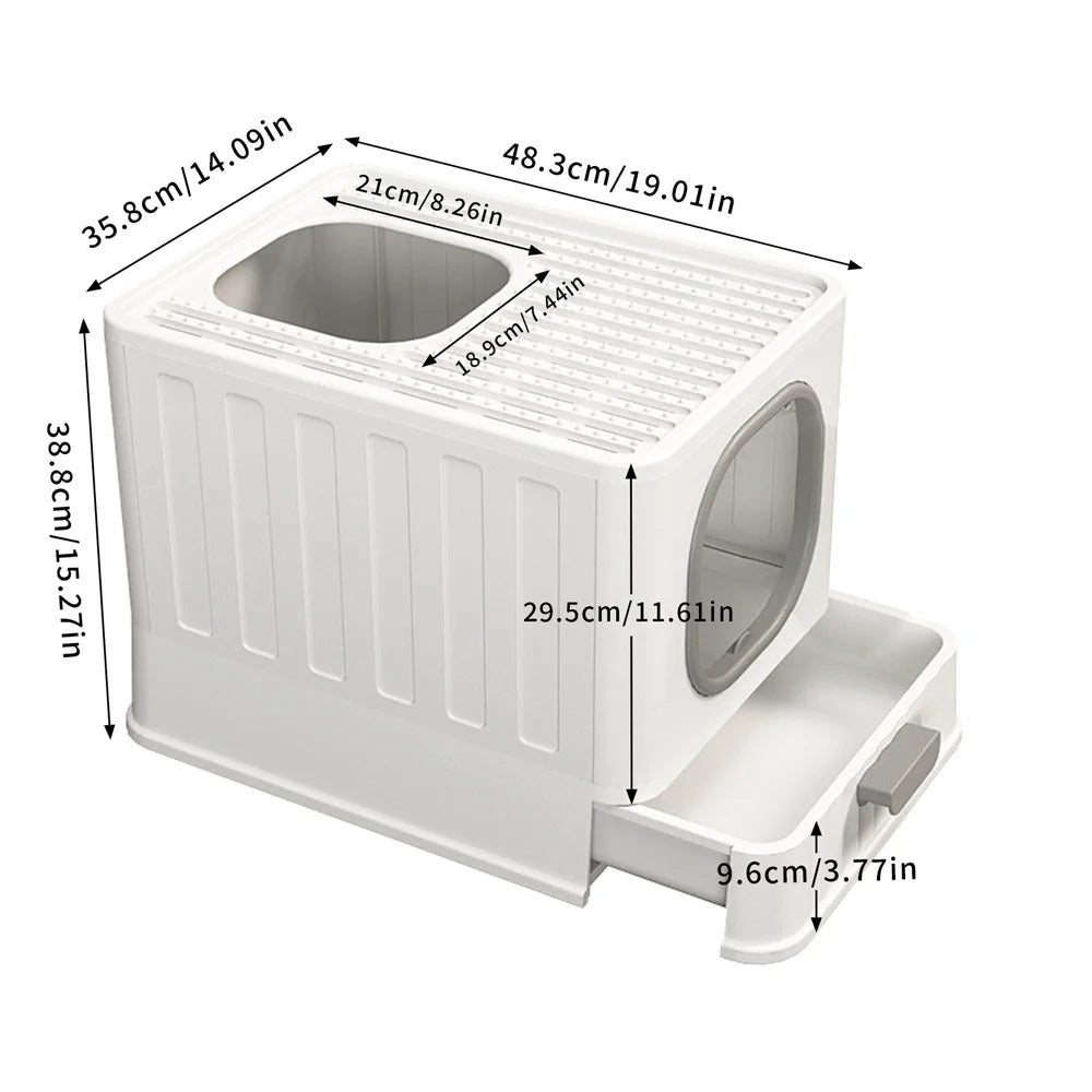 Cat Litter Box Tray Hood Covered