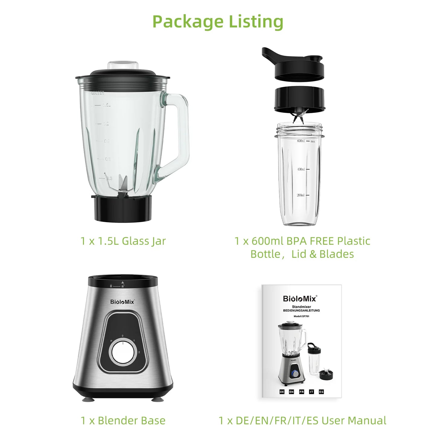 1300W Smoothie Blender