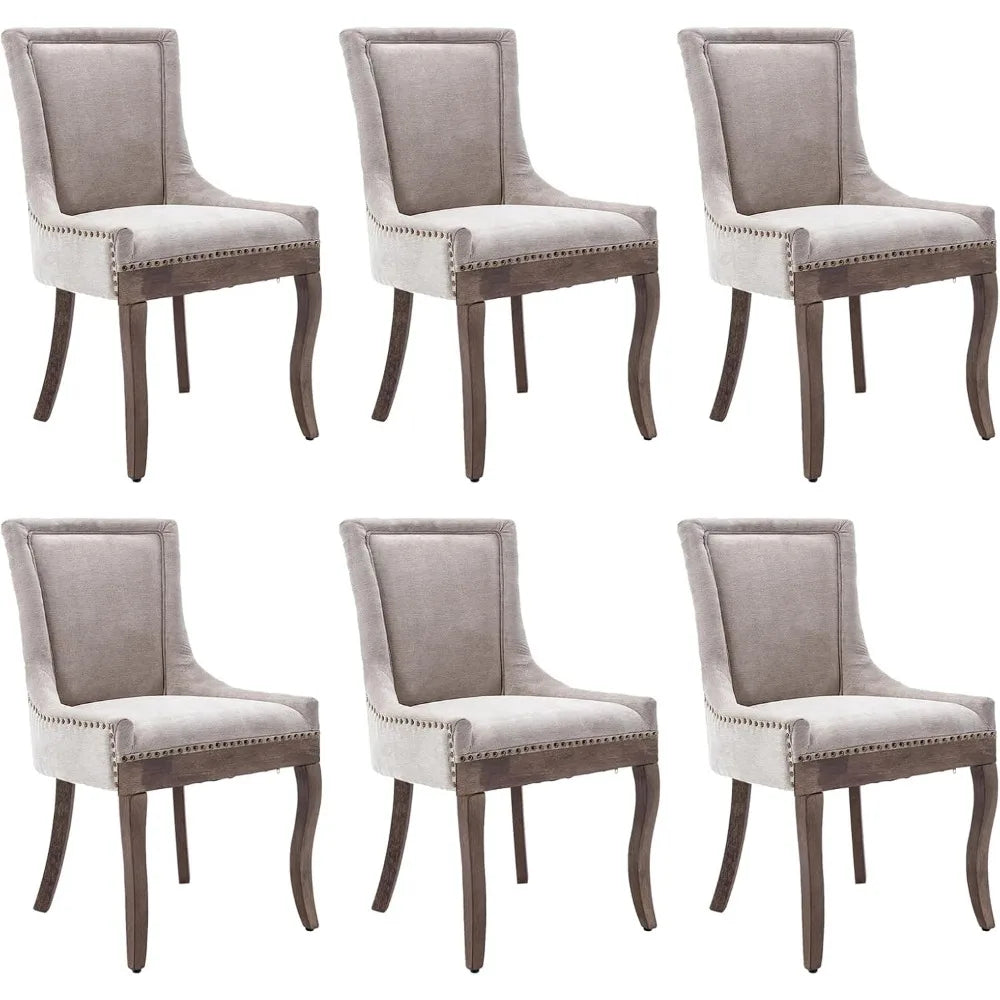 Vintage Upholstered Side Chairs Set of 6