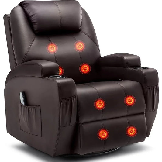 Recliner ,Rocking Chair with Massage anHeat,360d °