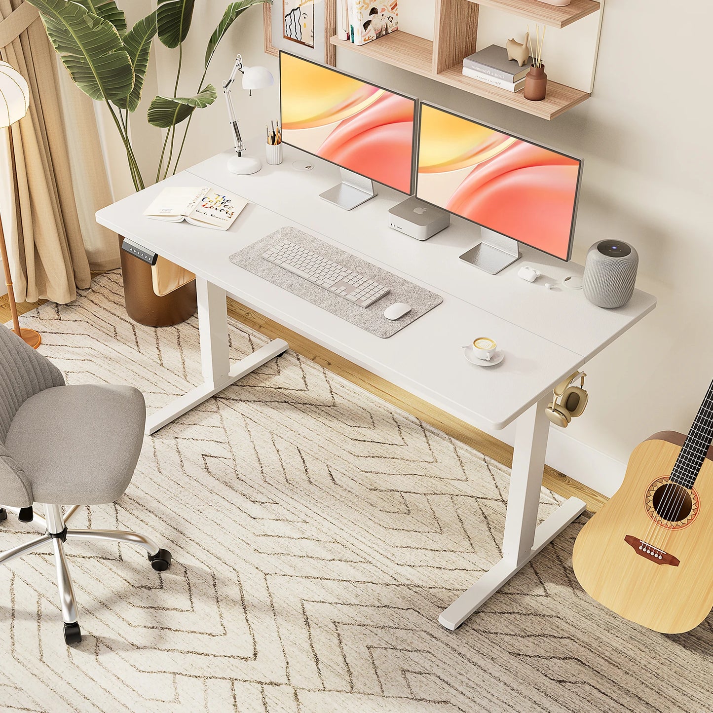 Electric Desk Height Adjustable 63x24 In