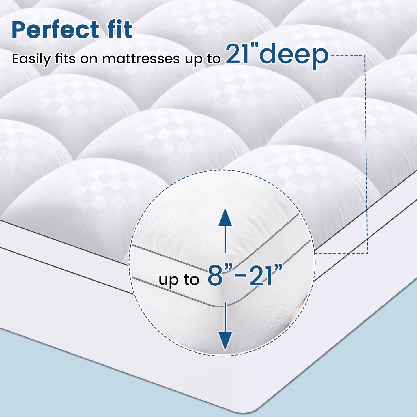 Extra Thick Mattress Pad Cover