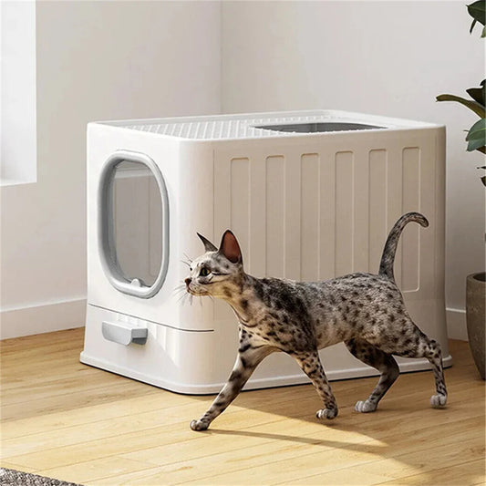 Cat Litter Box Tray Hood Covered