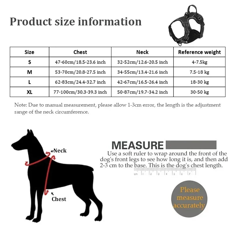 Adjustable Nylon Dog Harness Vest Reflective Soft Breathable