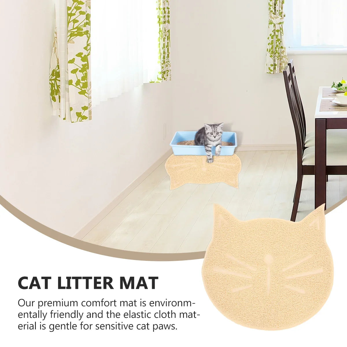 Cat Litter Mat Bins Pet Supply Kitten Food Placemat