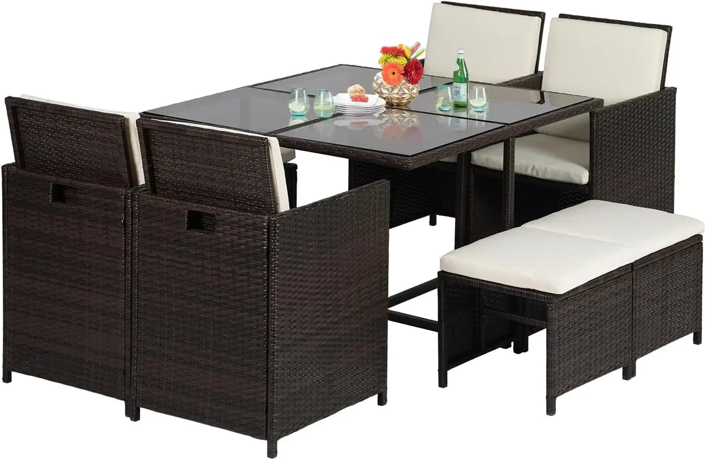 Outdoor Patio Furniture Set 9 Pieces Patio Dining Sets