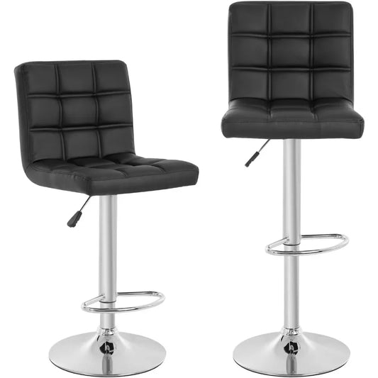 Bar Stool Set of 2 Barstools Height Adjustable