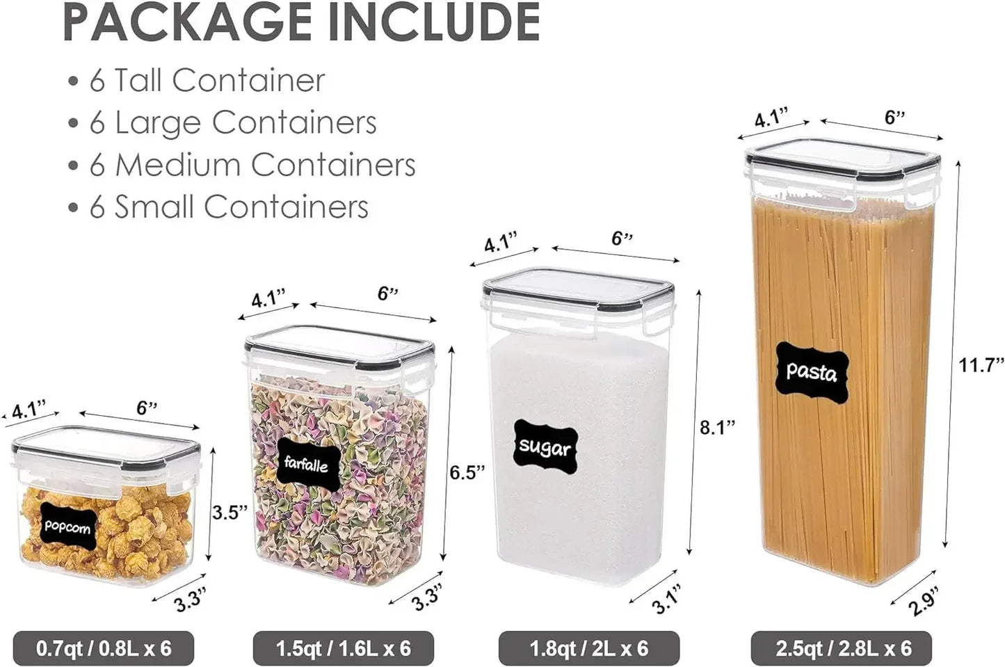 Airtight Food Storage Containers with Lids,