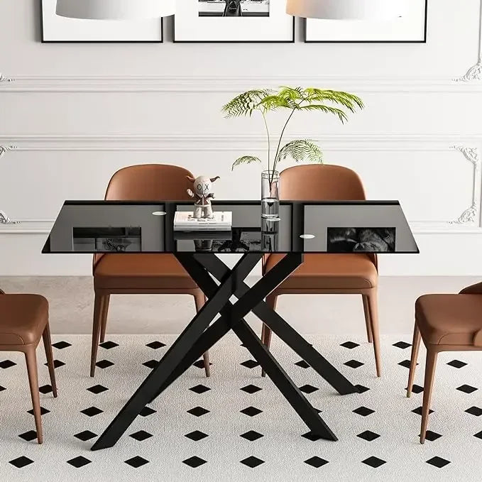 Glass Dining Table Modern Kitchen Glass Top Tables