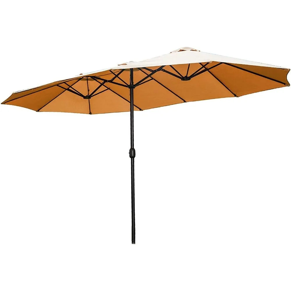 Double-Sided Market Patio Outdoor Umbrella, 15 Feet