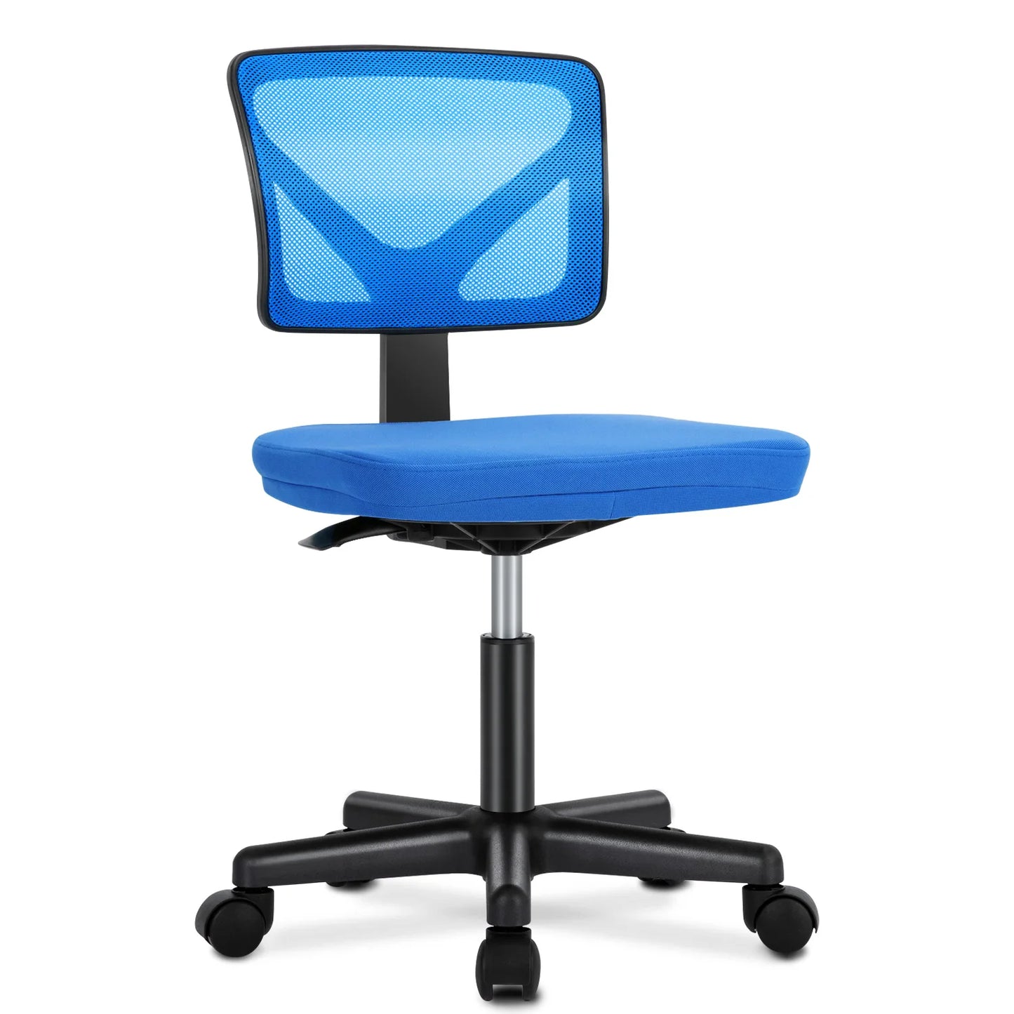 Mesh with Lumbar Support Armless Office Chair Low Back